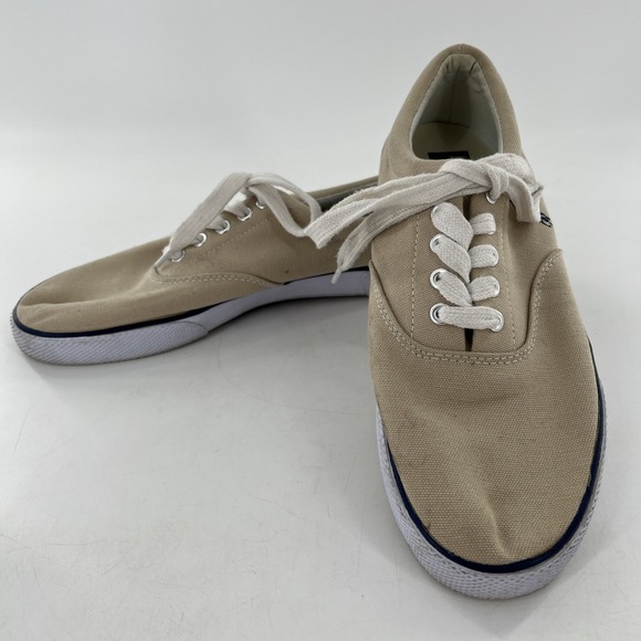 Ralph Lauren Other - Polo Ralph Lauren Canvas Sneakers Lace Up Beige Tan Casual Shoe Pony
